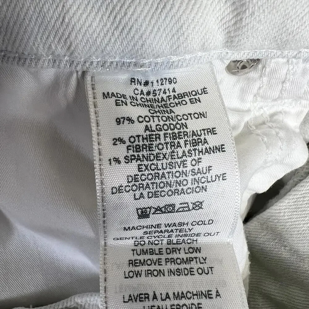 True Religion Ricky Jeans Mens 40* White Blue Dyed Relaxed Straight Flap Pockets